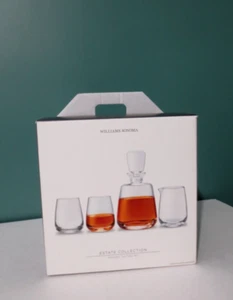 WILLIAMS-SONOMA - Neu 4 Stück WISKEY PROBIERSET - Dekanter, Wasserkaraffe, Gläser - Bild 1 von 7