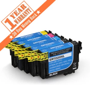 5PK 220XL Ink For Epson XP-320 XP-420 XP-424 WF-2630 WF-2650 WF-2660 WF2750 2760 - Picture 1 of 6