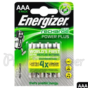 4 x Energizer Power Plus AAA 700mAh batteries Rechargeable Ni-Mh 1.2V Accu HR03 - Picture 1 of 1