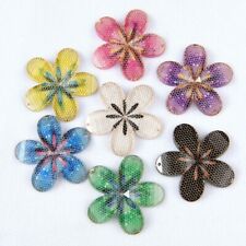 7pcs 40mm Flatback Sun Flower Resin Rhinestone Crystal Bags Jewelry Accessories 