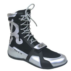 Ringside Apex Elite Shoe12 Hi-Top Low Top Boxing Shoes Boots - Black Red White