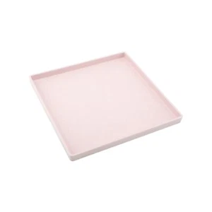 Square Serving Tray Pink Sturdy Countertop Organizer Decorative for Home Serv... - Picture 1 of 8