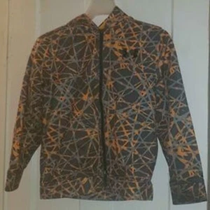 Under Armour Youth Boy's Storm Charcoal Grey Orange Zip Up hooded Jacket small - Picture 1 of 2
