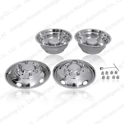 Симуляторы колес из нержавеющей стали 19,5 дюйма 8 зажимов для Ford F450 F550 2003-2004 годов выпуска - Изображение 1 из 4