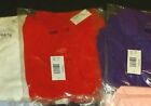 Justice School uniform Polo Shirt Red Pink Purple Light Blue White Navy Blue New