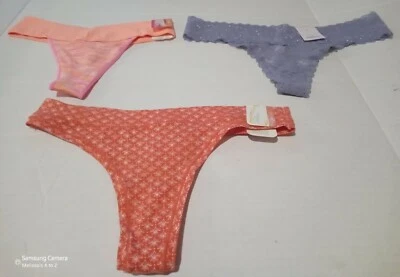 Lote de 3 Ropa Interior Tanga Gilligan Xhilaration XS (0-2) Encaje Elástico Auden Nuevo con Etiquetas Foto 1 de 4