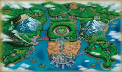 Pokemon Unova Region Pokemon Black & White | Pokémon TCG playmat - Image 1 of 3