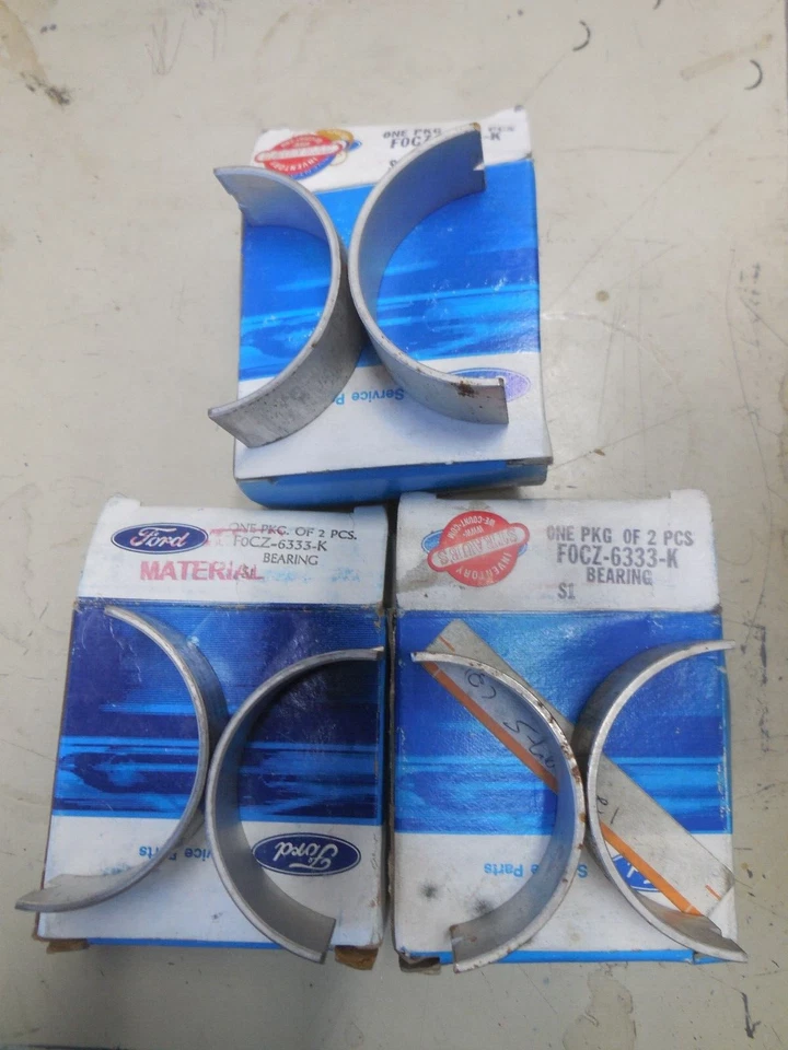 NOS 1985 - 1989 福特 Escort 1.9L 下曲轴轴承 F0CZ-6333-K — 第 1/1 张图片