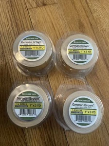 Lot (x4) WALKER German Brown Liner Cloth Tape Roll 1/2" x 3 yds toupee lace wig - Picture 1 of 4