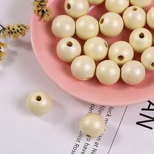 500pcs Pearlized Luster Wood Round Beads 6mm Color for Choice Jewelry Craft DIY