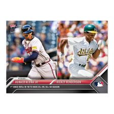 Ronald Acuna Jr. / Rickey Henderson - 2023 MLB TOPPS NOW Card 701