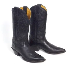 Botas de Vaquero Nocona Clásicas Negras Cuero Deertán Wms Talla 6C Punteras X puntiagudas - Imagen 1 de 12