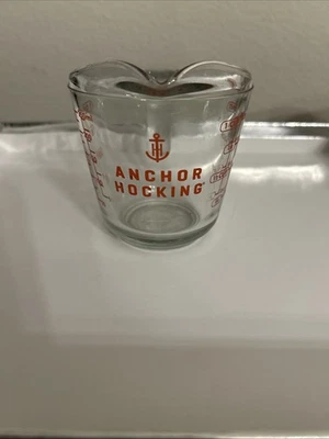 Vintage Anchor Hocking Measuring Cup 2 Cup Capacity Standard & Metric Free Ship - Image 1 of 3