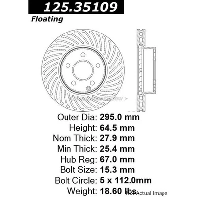 Disco rotor freno delantero céntrico para Mercedes C300 C250 SLK250 Foto 1 de 3