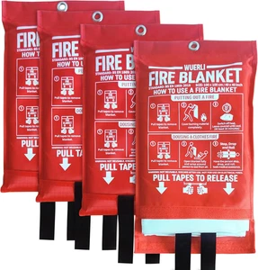 Fire Blanket for Home and Kitchen,40" X 40",4 Pack,Emergency Fire Blanket - Picture 1 of 12