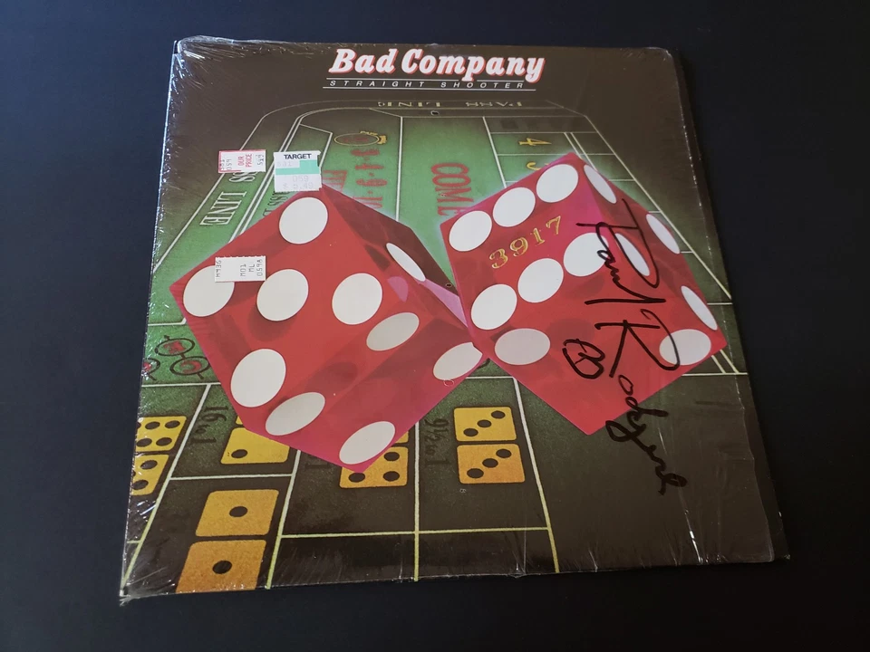 AUTOGRAPHED ON SHRINK PAUL RODGERS 1970s MINT- BAD COMPANY STRAIGHT SHOOTER LP33 Foto 1 de 4