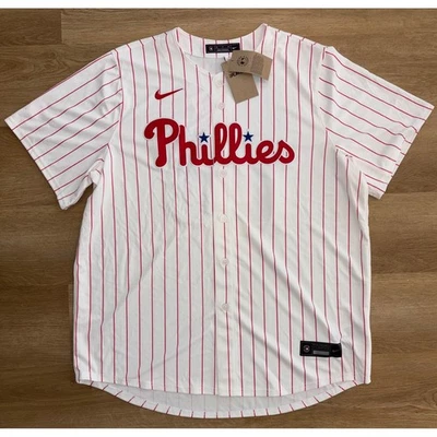Nueva con etiquetas Camiseta Nike Philadelphia Phillies Alec Bohm #28 - XXL - Rayas blancas/rojas Foto 1 de 4