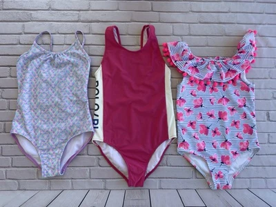 Conjunto de 3 trajes de baño de una pieza Polo Ralph Lauren Nicole Miller para niñas talla 6X Foto 1 de 4