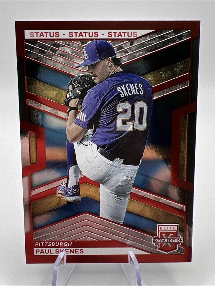 2023 Panini Elite Extra Edition - Red Status #7 Paul Skenes /199 (RC) - Image 1 of 3