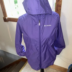 Columbia Girls Light Weight Purple  Youth Windbreaker Jacket Size XL 18/20 - Picture 1 of 8