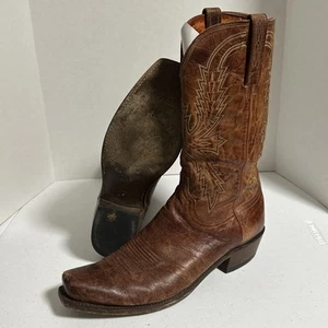 Lucchese Boots  12 D Crafted Leather  N76977 USA Made - Picture 1 of 9