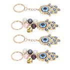 2 Set Evil Eye Pendants 2 Evil Eye Keychains And 2 Golden Evil Eye Key Rings Dob