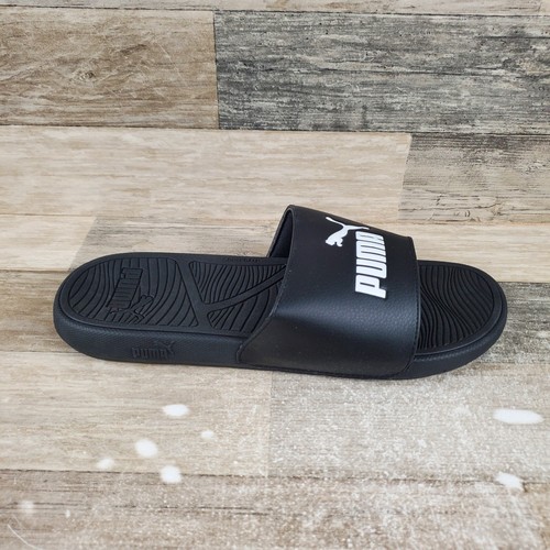Sandali uomo Puma Cool Cat 2.0 BX taglia 11 nero bianco logo punta aperta slip on slide