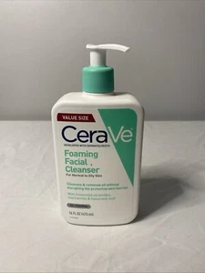 CeraVe Foaming Facial Cleanser Normal to Oily Skin 16 fl oz JUMBO VALUE SIZE NEW - Picture 1 of 2