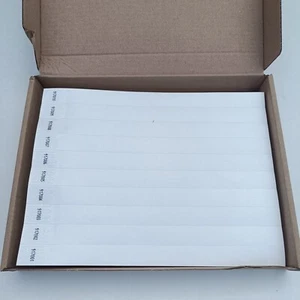 1000 (19 mm) Normalpapier/Tyvek Armbänder für Festivals, Event, Sicherheit - Weiß - Bild 1 von 2