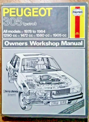 Peugeot 305 (petrol) Haynes Workshop Manual from 1978 - 1984. - Image 1 of 4