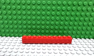 Lego 1 blocco mattoncini rosso 1x10 NUOVO - Foto 1 di 1