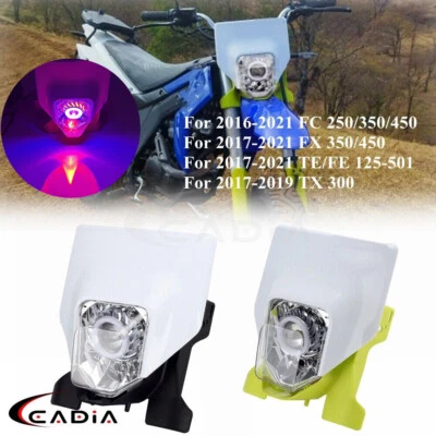 LED Headlight For Husqvarna FC FX TX FE TE 125 150 250 300 350 450 501 2016-2021 - Image 1 of 4