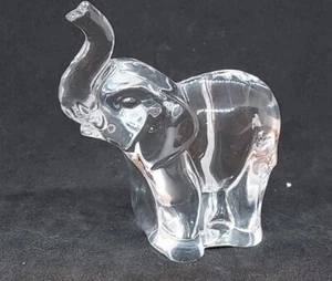 Vtg Elephant Figurine Lenox Crystal, Marked, Czech Republic, Trunk up, Marked - Bild 1 von 3