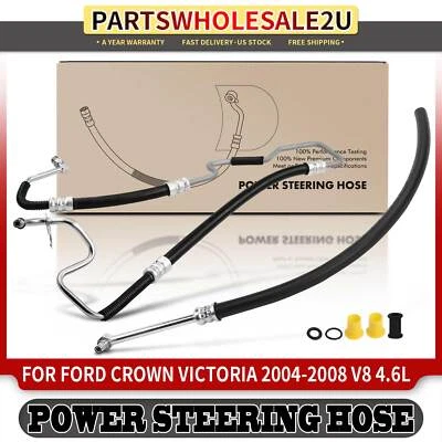 2x Manguera de presión y retorno de dirección asistida para Ford Crown Victoria 2004-2008 4,6 L Foto 1 de 4