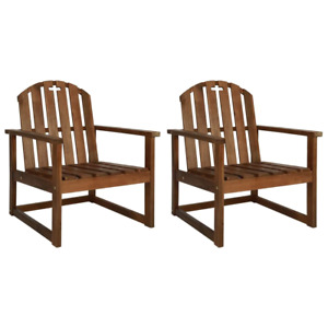 NNEVL Garden Sofa Chairs 2 pcs Solid Acacia Wood