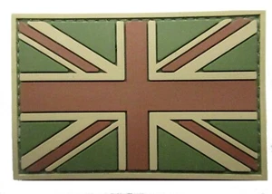 Patche Union Jack UK armée PVC souple 3D tactical patch scratch écusson - Picture 1 of 2