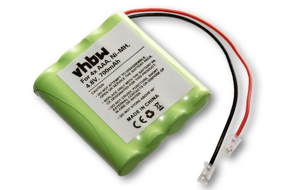 VHBW Batteria (700mAh 4,8V NiMH) sostituisce 4x AAA micro