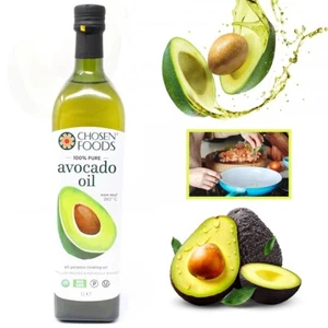 Chosen Foods 100% Pure Avocado Oil All Purpose Natural Cooking Bottle Pack 1L - Picture 1 of 4