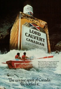 Vintage Druck Ad 1979 Lord Calvert kanadischer Whisky River Stromschnellenboot - Bild 1 von 2