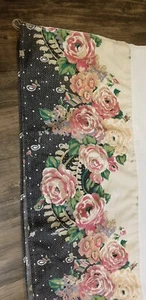 Vtg Collier Campbell By Stevens Roses Bed Skirt Queen Size 1987 Floral  80s 90s - Picture 1 of 9