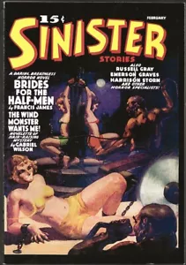 SINISTER STORIES Feb 1940. Wildside facsimile (2004) of rare pulp. Weird menace - Foto 1 di 1