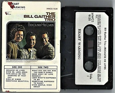 The BILL GAITHER TRIO / BECAUSE HE LIVES - Cassette (Vinyl Case) - Image 1 of 2