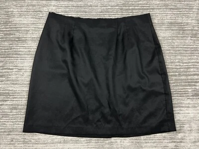Vintage BGC Skirt Womens 22 Black Polyester Blend Made in the USA - Image 1 of 4