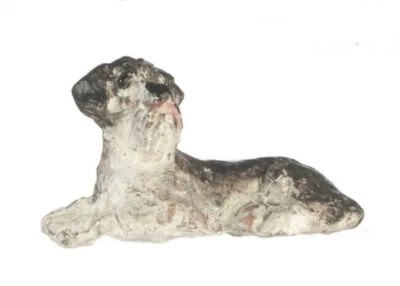 Bambole Casa Schnauzer Seduto Miniatura Cani Animali 1:48 Quarto Pollici Scala - Immagine 1 di 4