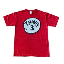 Vtg 2000s Universal Studios Thing 3 Mens T Shirt Size Medium Red Cat In The Hat