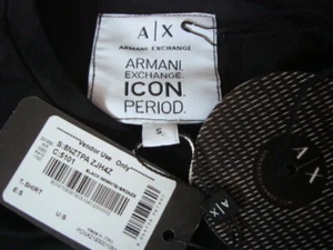 NEU MIT ETIKETT A/X ARMANI EXCHANGE ICON PERIOD schwarzes Herren-T-Shirt Made in ITALY Gr. S - Bild 1 von 6