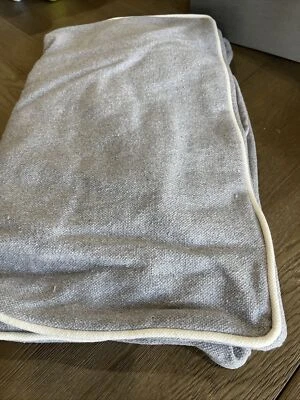 Funda otomana Pottery Barn Kids cómoda planeador algodón reciclado gris 20x24 Foto 1 de 2