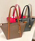 Michael Kors Pratt Women Ladies Large Top Zip Tote Shoulder Bag Purse Handbag MK