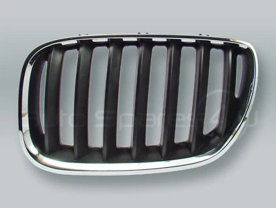 Chrome/Black Front Hood Grille LEFT fits 2005-2006 BMW X5 E53 - Imagem 1 de 2