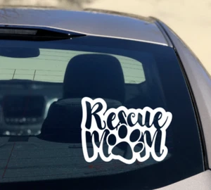 Rescue Mum Sticker Vinyl Decal Window Dog Save Adopt Dog Mom - Bild 1 von 5